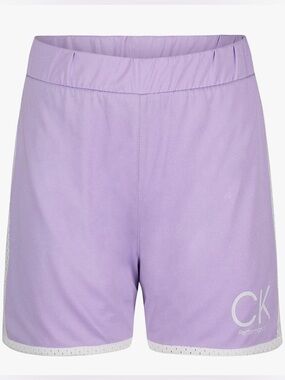 NWT Calvin Klein Girls' Performance Shorts Purple Size Medium
